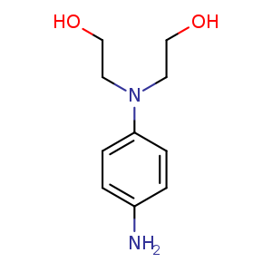 Chemical structure of 2,2'-(4-Aminophenylazanediyl)diethanol , CAS 7575-35-1, AChemBlock U108087