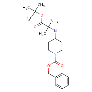 Chemical structure of Benzyl 4-(tert-butoxycarbonyl(isopropyl) amino)piperidine-1-carboxylate , CAS 2740660-75-5, AChemBlock U108091