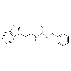 Chemical structure of Benzyl 2-(1H-indol-3-yl)ethylcarbamate , CAS 38750-13-9, AChemBlock U108103