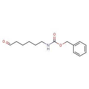 Chemical structure of Benzyl 6-oxohexylcarbamate , CAS 98648-05-6, AChemBlock U108106