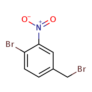 Chemical structure of 1-Bromo-4-(bromomethyl)-2-nitrobenzene , CAS 326595-66-8, AChemBlock U108109
