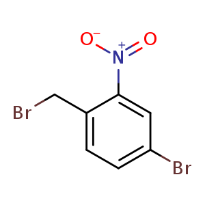 Chemical structure of 4-Bromo-1-(bromomethyl)-2-nitrobenzene , CAS 82420-34-6, AChemBlock U108110