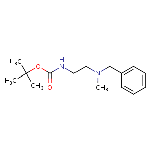 Chemical structure of tert-Butyl 2-(benzyl(methyl)amino) ethylcarbamate , CAS 849472-99-7, AChemBlock U108122