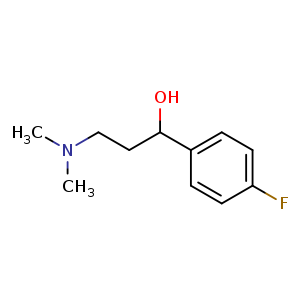 Chemical structure of 3-(Dimethylamino)-1-(4-fluorophenyl)propan-1-ol , CAS 133712-56-8, AChemBlock U108162
