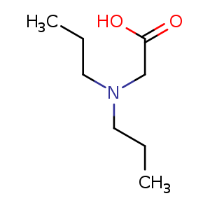 Chemical structure of 2-(Dipropylamino)acetic acid , CAS 23590-02-5, AChemBlock U108166