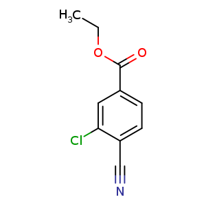 Chemical structure of Ethyl 3-chloro-4-cyanobenzoate , CAS 1228376-15-5, AChemBlock U108170