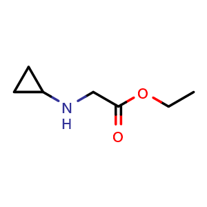 Chemical structure of Ethyl 2-(cyclopropylamino)acetate , CAS 71922-62-8, AChemBlock U108173