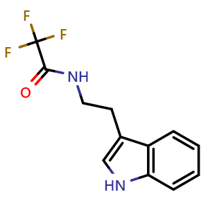 Chemical structure of N-(2-(1H-Indol-3-yl)ethyl)-2,2,2-trifluoroacetamide , CAS 319-76-6, AChemBlock U108183