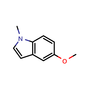 Chemical structure of 5-Methoxy-1-methyl-1H-indole , CAS 2521-13-3, AChemBlock U108186