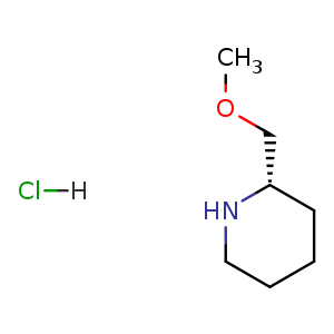 Chemical structure of (S)-2-(Methoxymethyl)piperidine hydrochloride , CAS 688810-00-6, AChemBlock U108187