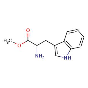 Chemical structure of Methyl 2-amino-3-(1H-indol-3-yl)propanoate , CAS 7303-49-3, AChemBlock U108192