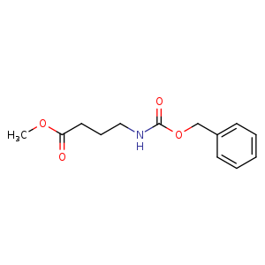 Chemical structure of Methyl 4-(benzyloxycarbonylamino)butanoate , CAS 67706-63-2, AChemBlock U108197