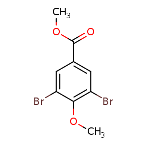 Chemical structure of Methyl 3,5-dibromo-4-methoxybenzoate , CAS 22812-61-9, AChemBlock U108206