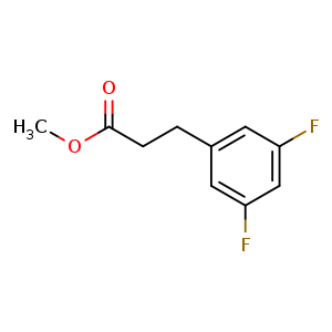 Chemical structure of Methyl 3-(3,5-difluorophenyl)propanoate , CAS 1261826-95-2, AChemBlock U108207