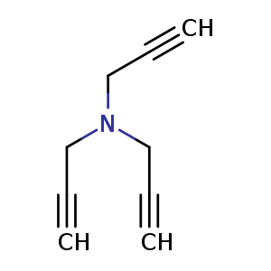 Chemical structure of Triprop-2-ynylamine , CAS 6921-29-5, AChemBlock U108237