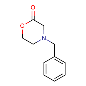 Chemical structure of 4-Benzylmorpholin-2-one , CAS 5453-99-6, AChemBlock U108245