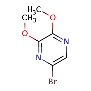 Chemical structure of 5-Bromo-2,3-dimethoxypyrazine , CAS 89466-19-3, AChemBlock U108248