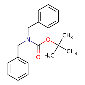 Chemical structure of tert-Butyl dibenzylcarbamate , CAS 203866-88-0, AChemBlock U108258