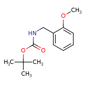 Chemical structure of tert-Butyl 2-methoxybenzylcarbamate , CAS 153903-20-9, AChemBlock U108265