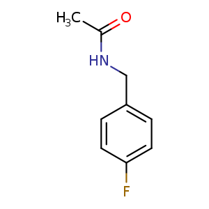 Chemical structure of N-(4-Fluorobenzyl)acetamide , CAS 86010-68-6, AChemBlock U108281