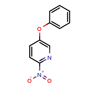 Chemical structure of 2-Nitro-5-phenoxypyridine , CAS 779345-38-9, AChemBlock U108302