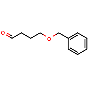 Chemical structure of 4-(Benzyloxy)butanal , CAS 5470-84-8, AChemBlock U108318