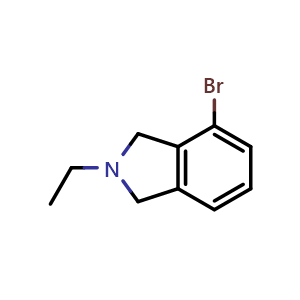Chemical structure of 4-Bromo-2-ethylisoindoline , CAS 1780973-19-4, AChemBlock U108329