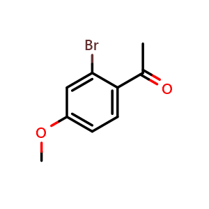 Chemical structure of 1-(2-Bromo-4-methoxyphenyl)ethanone , CAS 89691-67-8, AChemBlock U108335