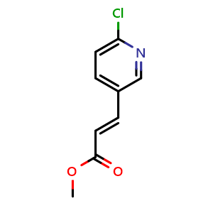 Chemical structure of (E)-Methyl 3-(6-chloropyridin-3-yl)acrylate , CAS 188524-63-2, AChemBlock U108401