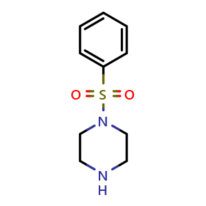 Chemical structure of 1-(Phenylsulfonyl)piperazine , CAS 14172-55-5, AChemBlock U108421