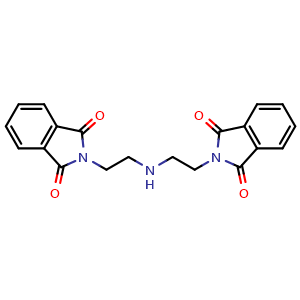 Chemical structure of 2,2'-(2,2'-Azanediylbis(ethane-2,1-diyl))diisoindoline-1,3-dione , CAS 63563-83-7, AChemBlock U108439