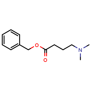 Chemical structure of Benzyl 4-(dimethylamino)butanoate , CAS 768385-35-9, AChemBlock U108446