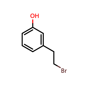 Chemical structure of 3-(2-Bromoethyl)phenol , CAS 52059-50-4, AChemBlock U108455