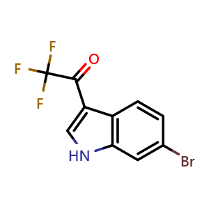 Chemical structure of 1-(6-Bromo-1H-indol-3-yl)-2,2,2-Trifluoroethanone , CAS 79878-02-7, AChemBlock U108460