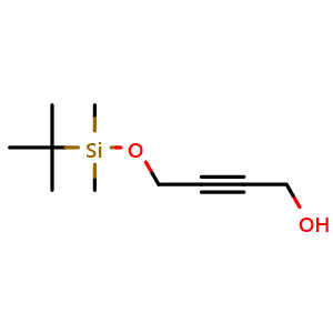Chemical structure of 4-(tert-Butyldimethylsilyloxy)but-2-yn-1-ol , CAS 86120-46-9, AChemBlock U108474