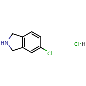 Chemical structure of 5-Chloroisoindoline hydrochloride , CAS 912999-79-2, AChemBlock U108488