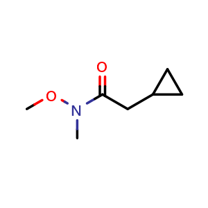 Chemical structure of 2-Cyclopropyl-N-methoxy-N-methylacetamide , CAS 227322-00-1, AChemBlock U108496
