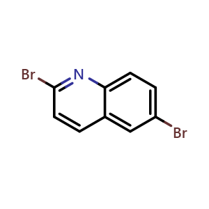 Chemical structure of 2,6-Dibromoquinoline , CAS 77514-31-9, AChemBlock U108497