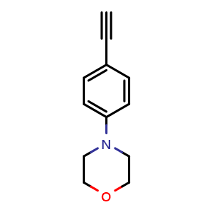Chemical structure of 4-(4-Ethynylphenyl)morpholine , CAS 41876-72-6, AChemBlock U108514
