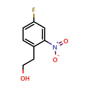 Chemical structure of 2-(4-Fluoro-2-nitrophenyl)ethanol , CAS 77759-07-0, AChemBlock U108516