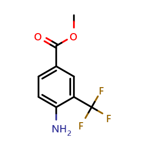 Chemical structure of Methyl 4-amino-3-(trifluoromethyl)benzoate , CAS 167760-75-0, AChemBlock U108525