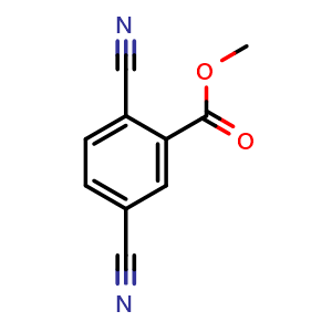 Chemical structure of Methyl 2,5-dicyanobenzoate , CAS 714237-94-2, AChemBlock U108527