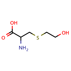 Chemical structure of 2-Amino-3-(2-hydroxyethylthio)propanoic acid , CAS 97170-10-0, AChemBlock U108546