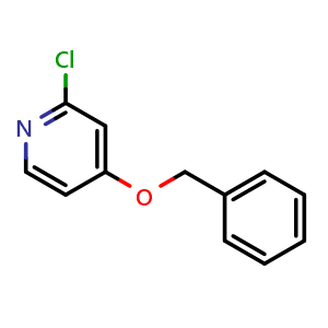Chemical structure of 4-(Benzyloxy)-2-chloropyridine , CAS 182556-72-5, AChemBlock U108552