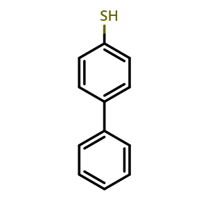 Chemical structure of Biphenyl-4-thiol , CAS 19813-90-2, AChemBlock U108554