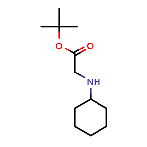 Chemical structure of tert-Butyl 2-(cyclohexylamino)acetate , CAS 66937-55-1, AChemBlock U108586