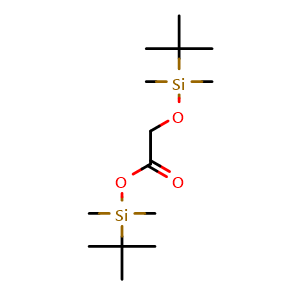 Chemical structure of tert-Butyldimethylsilyl 2-(tert-butyldimethylsilyloxy)acetate , CAS 67226-76-0, AChemBlock U108587