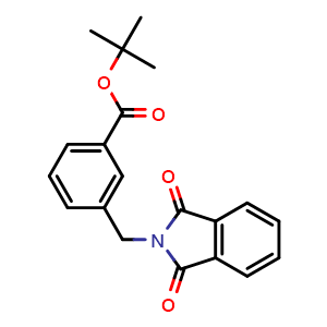 Chemical structure of tert-Butyl 3-((1,3-dioxoisoindolin-2-yl)methyl)benzoate , CAS 1312596-11-4, AChemBlock U108588