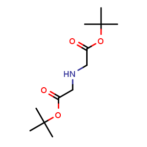 Chemical structure of Di-t-butyl iminodiacetate , CAS 85916-13-8, AChemBlock U108602