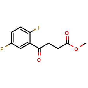 Chemical structure of Methyl 4-(2,5-difluorophenyl)-4-oxobutanoate , CAS 1248400-97-6, AChemBlock U108643